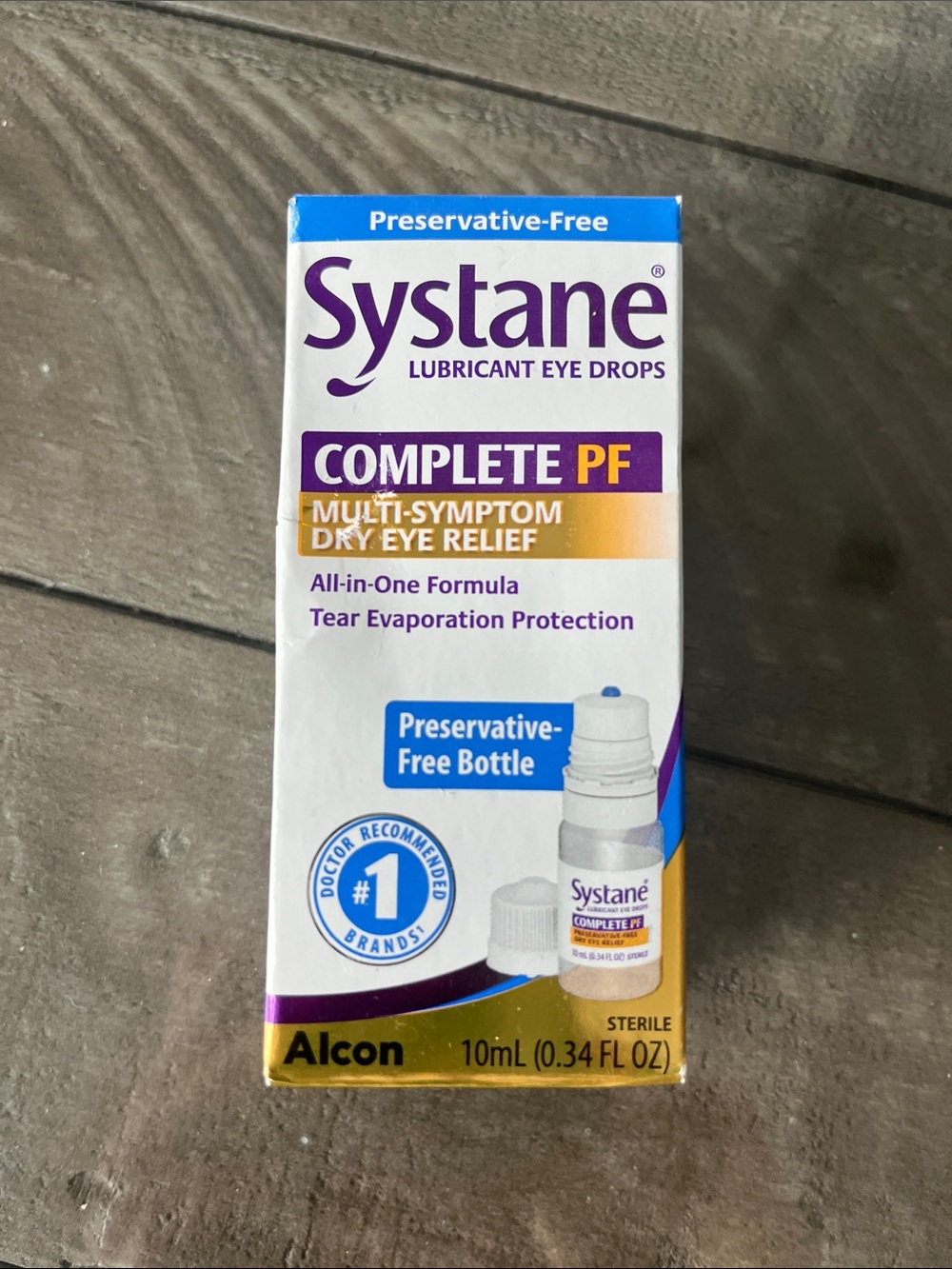 Systane Complete PF Lubricant Eye Drops - Preservative-Free (White/Gold)